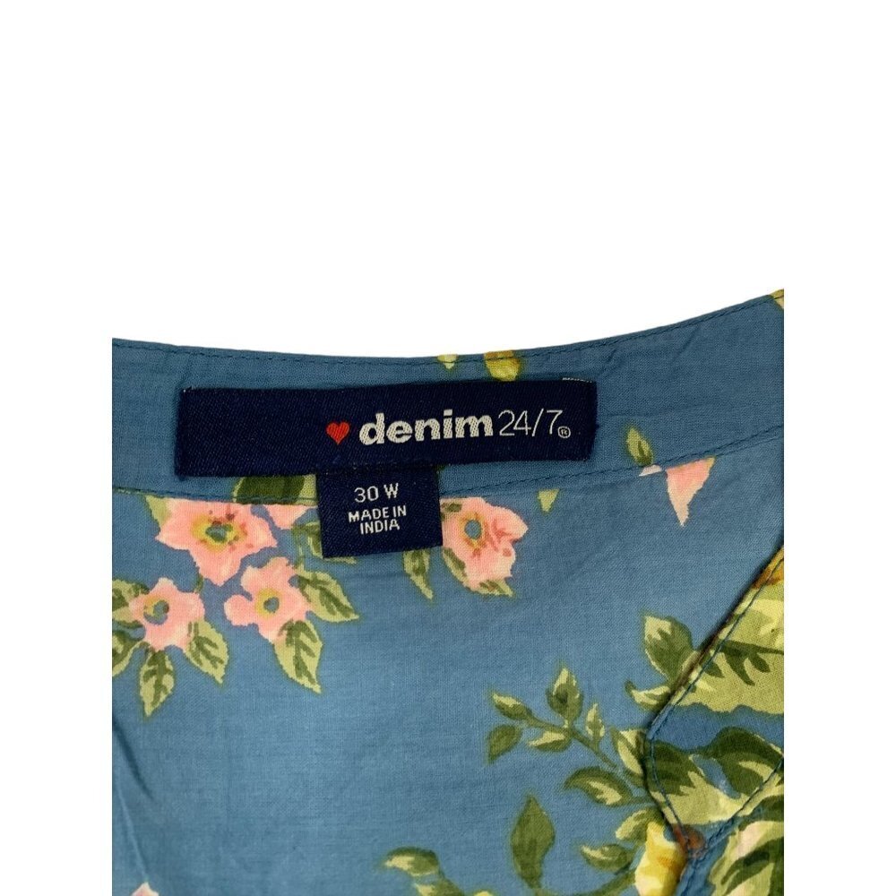 Denim 24/7 Women's Pastel Blue Floral Top - Picture 3 of 6